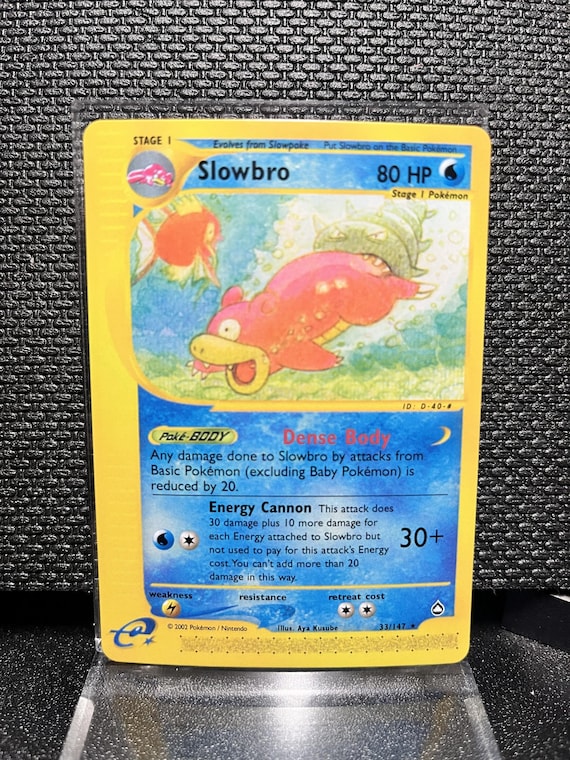 Slowbro 31/147 Aquapolis Style Proxy Pokémon Card – Vintage E‑Series Inspired Non‑Holo Water Pokémon