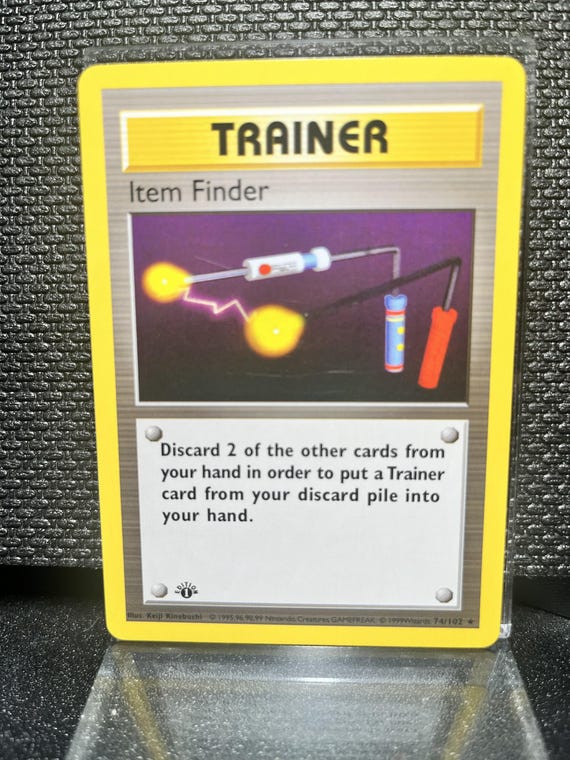 Item Finder Trainer Card – Base Set 1st Edition Style Proxy Replica (74/102)