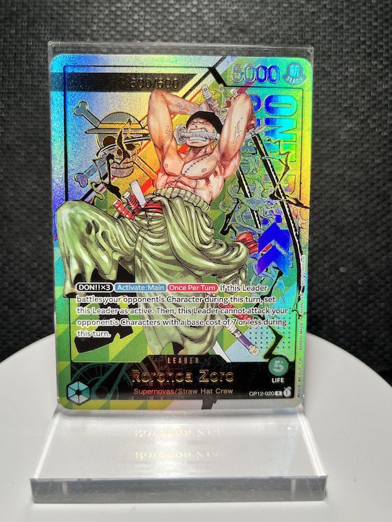 Roronoa Zoro One Piece Leader Card | Serialized #600 Holographic Foil (Proxy)
