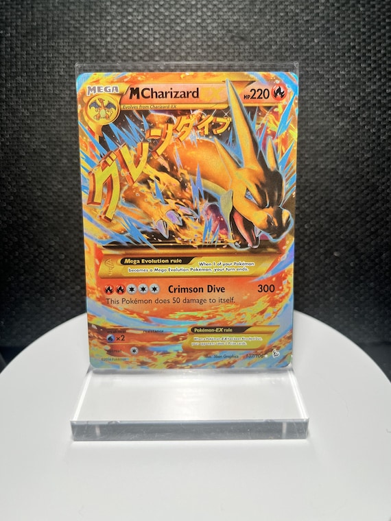 M Charizard EX 107/106 | Flashfire Secret Rare Holofoil | Mega Charizard Y Full Art | Collector Gift | Fan Art Proxy Card