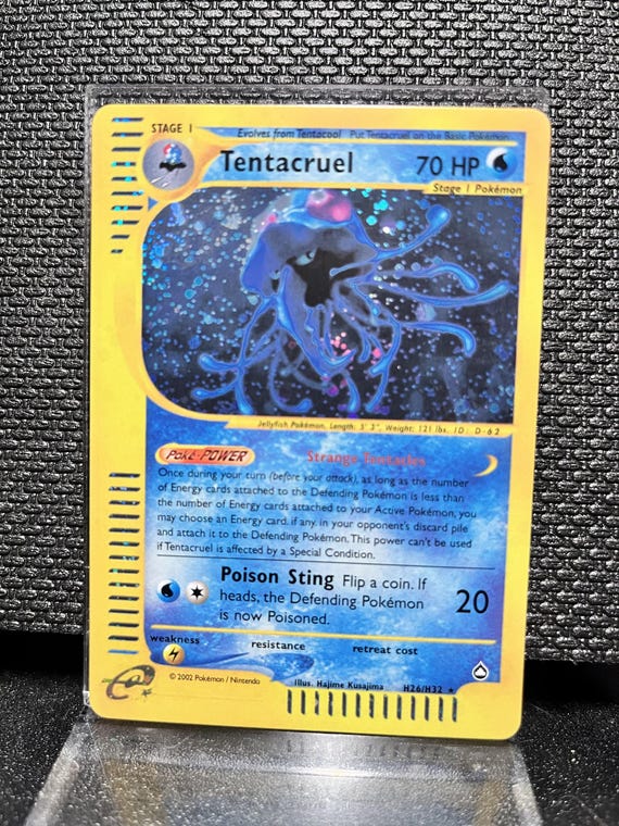 Tentacruel H26/H32 Aquapolis Style Holographic Proxy Pokémon Card – Vintage E‑Series Inspired Water Pokémon
