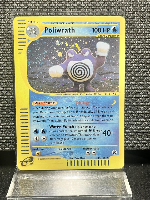 Poliwrath Expedition Set (24) Holo Rare Proxy Card | e‑Reader Era Collection | Pokémon Style Custom Card | Display Collectible