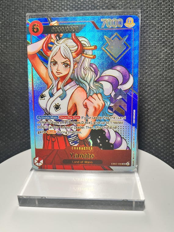 Yamato EB02-006 SR Proxy Card | Serial Numbered Edition | Holographic Textured Foil Card | One Piece Collectible Anime Card
