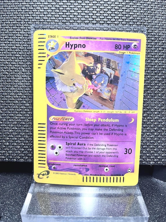 Hypno H23/H32 Aquapolis Style Holographic Proxy Pokémon Card – Vintage E‑Series Inspired Psychic Pokémon