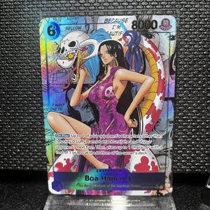 Carta proxy di Boa Hancock – Oggetto da collezione olografico con texture di One Piece (OP07-057)