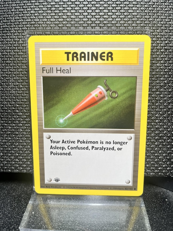 Full Heal Trainer Card 82/102 – Base Set 1st Edition Style Proxy Replica
