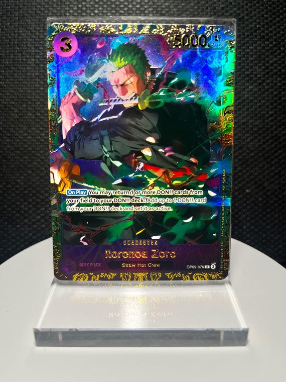 Roronoa Zoro OP09-076 R | Championship 25-26 Regionals Season 1 | Holographic Textured One Piece Proxy Card