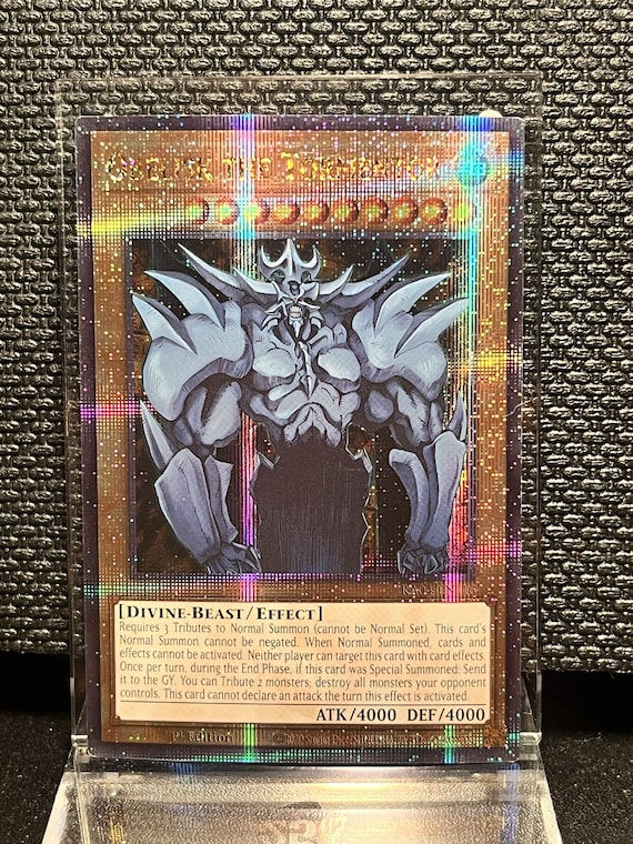Obelisk the Tormentor Proxy YuGiOh Card | Custom Holo Egyptian God Replica | Display Collector Card |