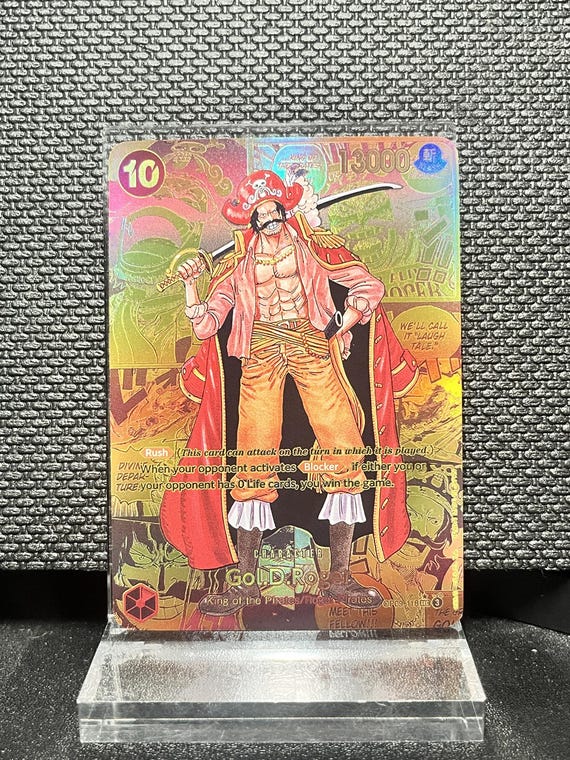 Gol D Roger Proxy Card | Holographic Textured One Piece TCG (Fan-Made)