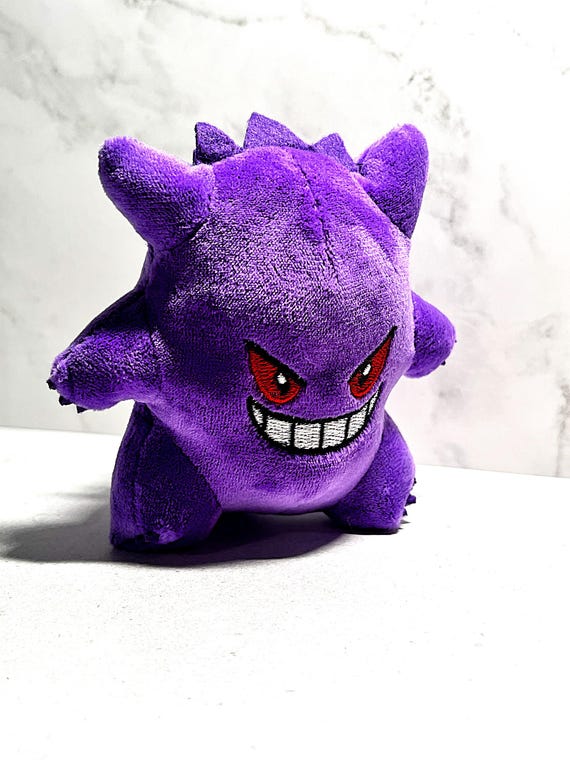 Handmade Gengar‑Inspired Plush Keychain | Cute Ghost Monster Plush | Eco‑Friendly Anime Gamer Gift