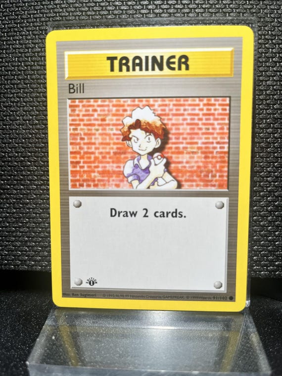 Bill Trainer 91/102 Proxy Card – Base Set 1st Edition Style Replica Non-Holo