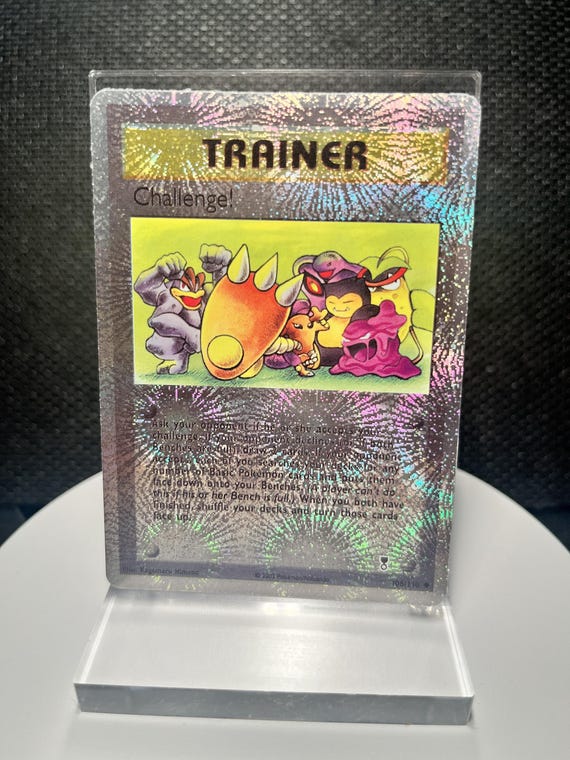 Challenge Trainer 106/110 Reverse Holofoil Proxy Card – Legendary Collection Set – Vintage Pokémon Trainer Holo Display Card