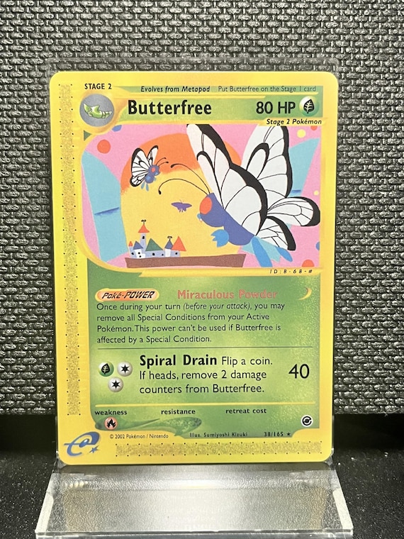 Butterfree Expedition Set (38) Non‑Holo Rare Proxy Card | e‑Reader Era Collection | Pokémon Style Custom Card | Display Collectible