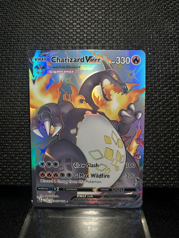 Charizard VMAX Proxy Card | Custom Holo Pokémon Card | Gigantamax Flame Design