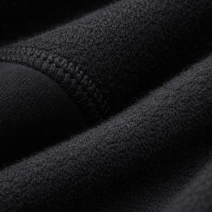 Heavyweight brushed fleece cotton fabric close up used in premium sweatpants