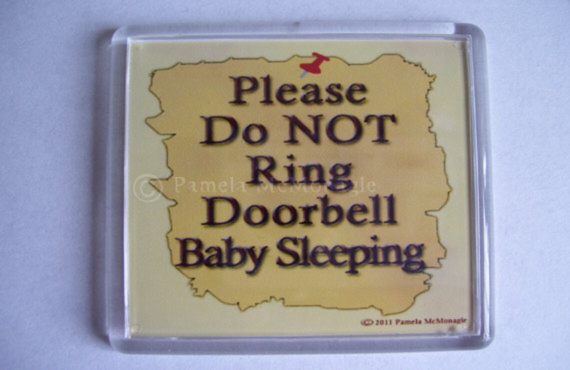Do Not Ring Doorbell Sign Baby Sleeping Note Etsy