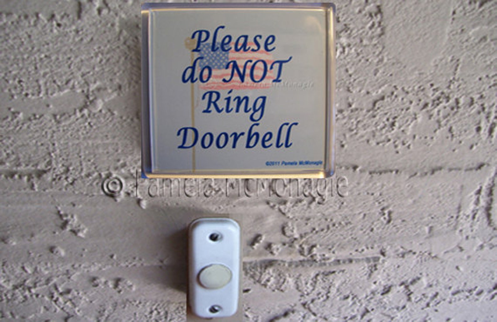 Please Do Not Ring Doorbell Sign Flag Etsy