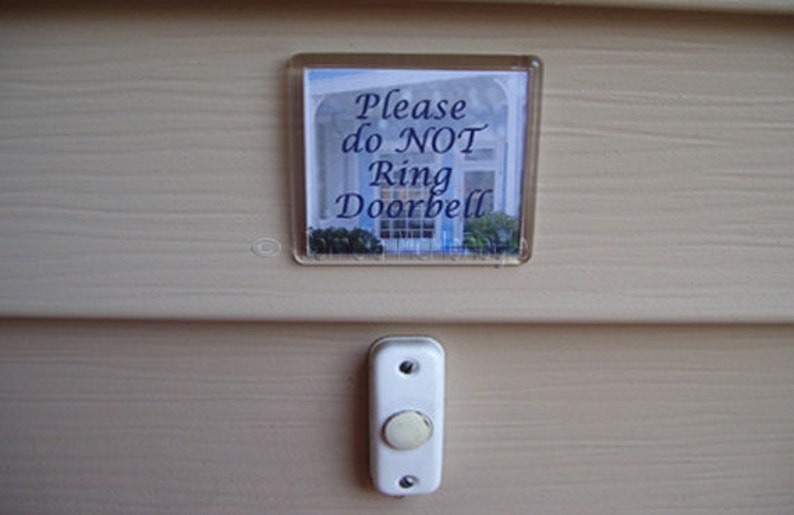 Doorbell Sign A Note Do Not Ring Bell Baby Sleeping Etsy