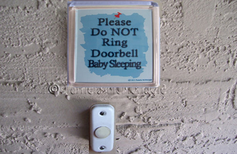 Doorbell Sign A Note Do Not Ring Bell Baby Sleeping Etsy