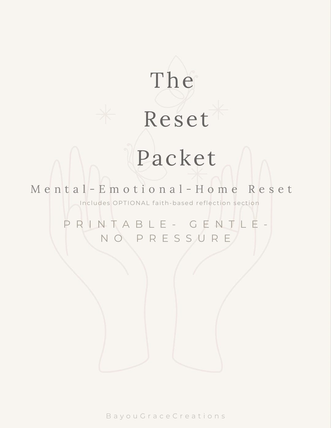 The Gentle Reset – A Printable Life Reset Packet. Mental Emotional Home ...