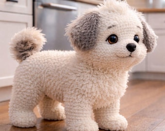 Schema all'uncinetto per un cucciolo / Tutorial per realizzare un peluche amigurumi (download digitale)