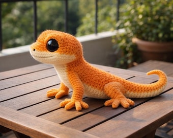 Schema Amigurumi per lucertola all'uncinetto / Peluche fai da te (schema PDF)