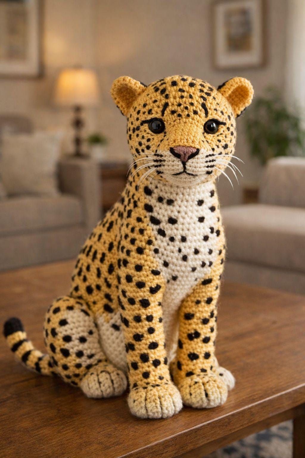 35 Endangered Animal Crochet: Leopard Crochet Patterns 30 Amigurumi Leopard Crochet Pattern 17" Stuffed Animal