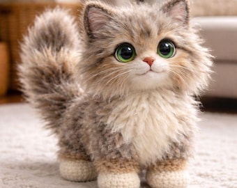 Schema gattino all'uncinetto / Tutorial PDF Amigurumi gatto birichino