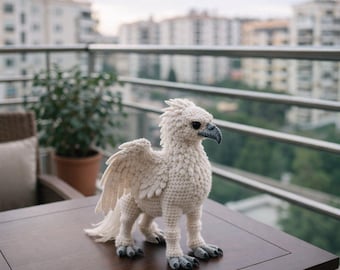 Schema grifone all'uncinetto, Amigurumi fantasy (download PDF, altezza 24 pollici)