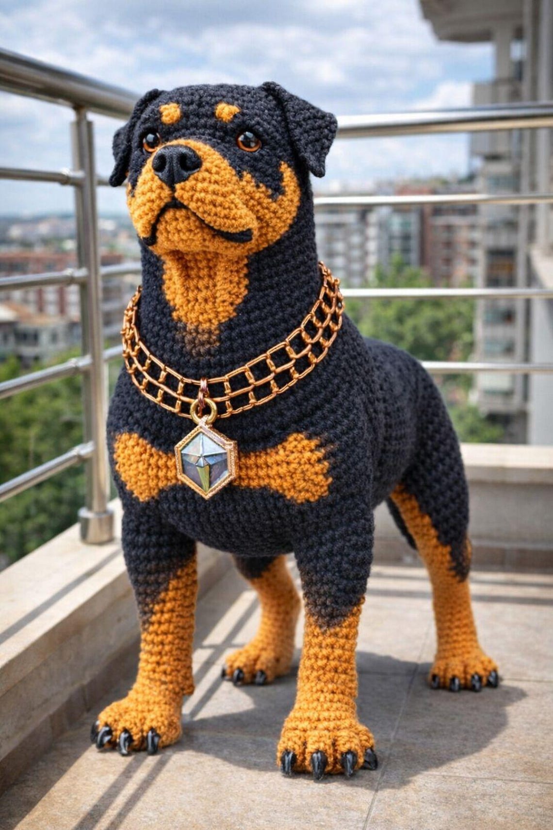 Rottweiler Amigurumi Crochet Pattern PDF | Handmade Dog Plush Tutorial ...