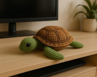 Sea Turtle Crochet Pattern, Amigurumi PDF Tutorial, Intermediate Ocean Creature (Digital Download)