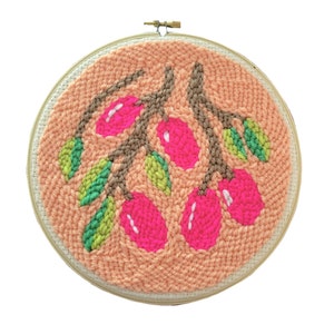 Berries Punch Needle Embroidery