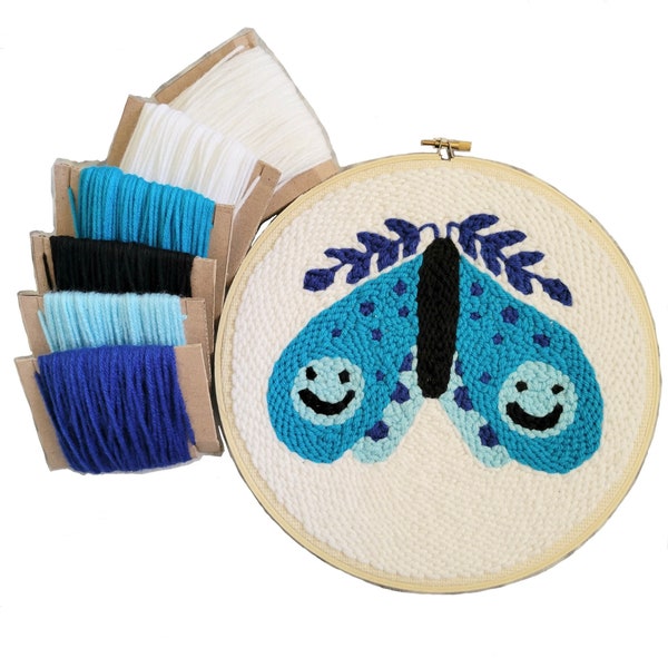 Moth Punch Needle Embroidery Kit