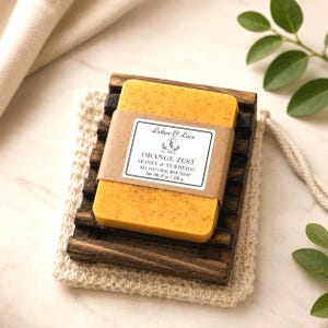 Orange Zest + Honey + Tumeric Skin Balancing - Face & Body Bar - Shea Butter Soap