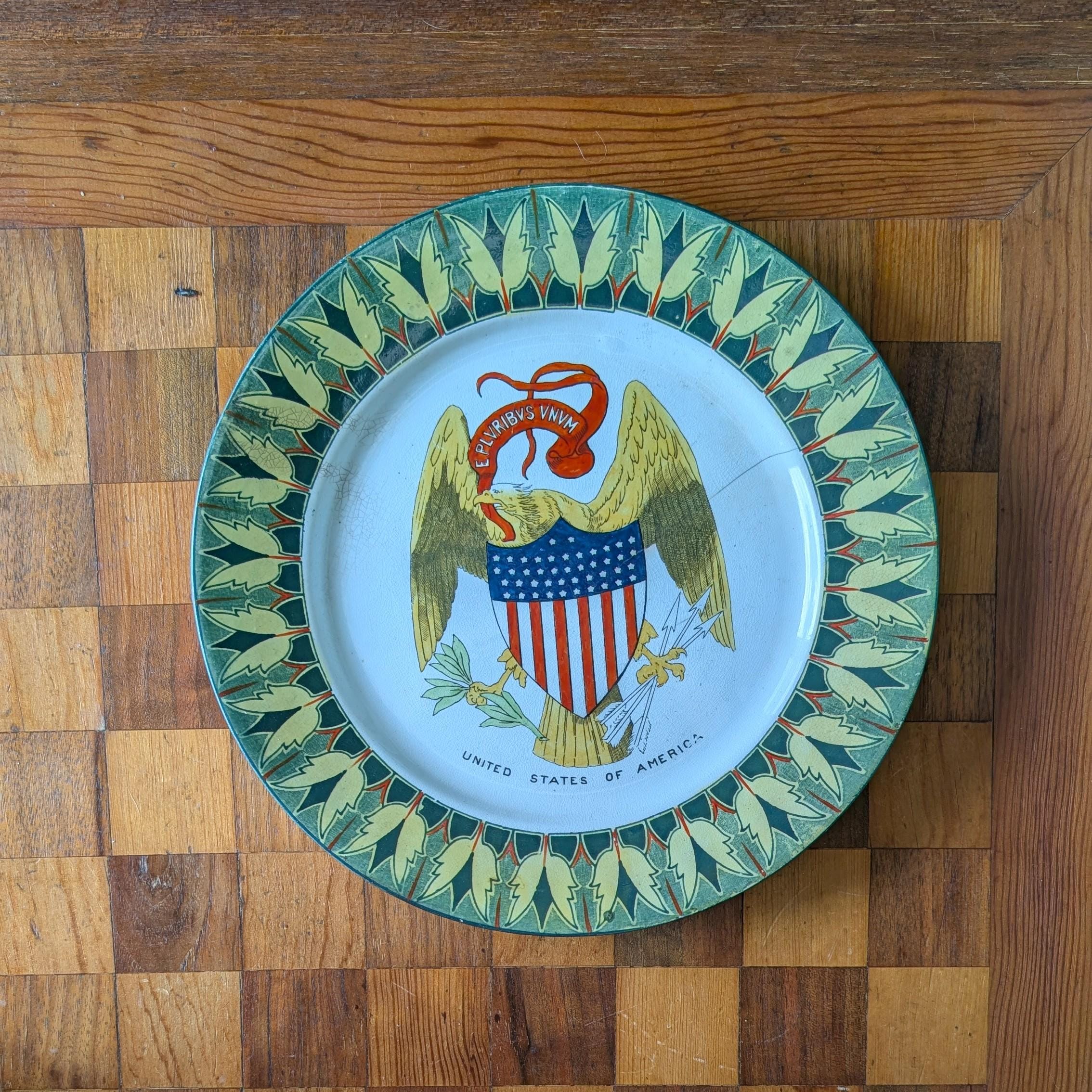 Usa Great Seal Plate - Etsy