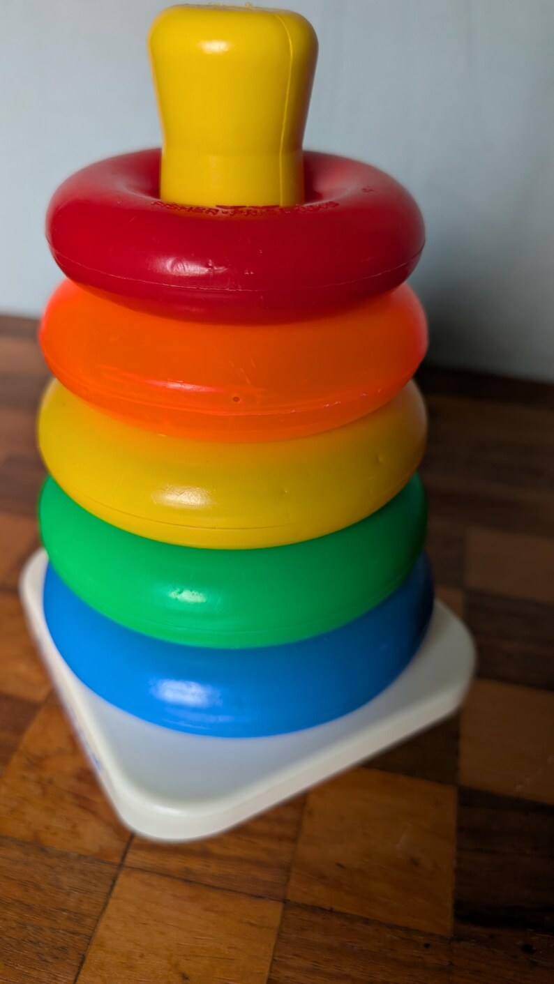 Vintage Fisher Price Stacking Rings Toy, Complete Set, Made in USA ...