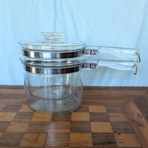 ケメックス パイレックス ダブルネーム ビンテージ ガラス Pyre h18I Pyrex Double Boiler - Etsy