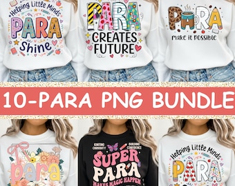 Paraprofessional PNG Bundle, 10 Para Educator Shirt Designs (Digital Download)