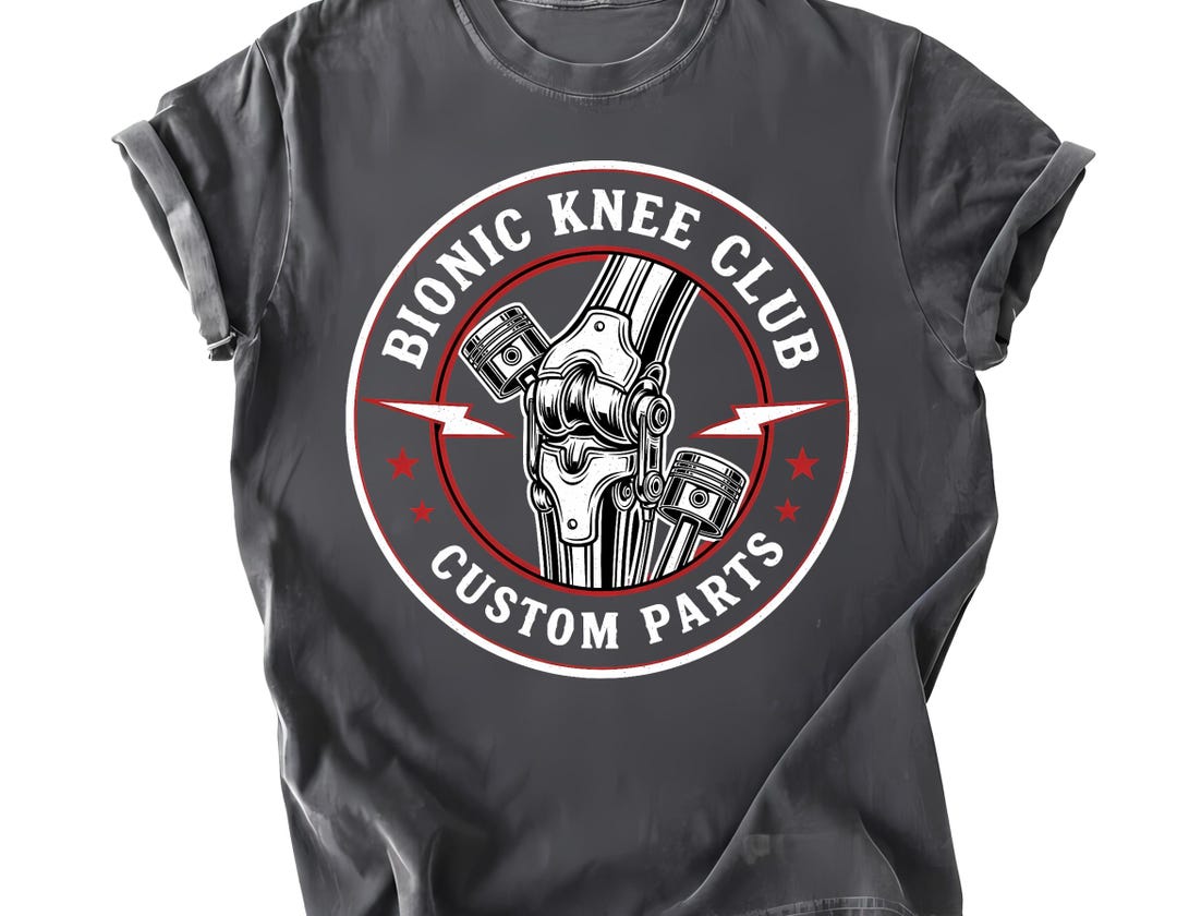 Bionic Knee Club PNG Digital Shirt Design, Funny Joint Replacement ...