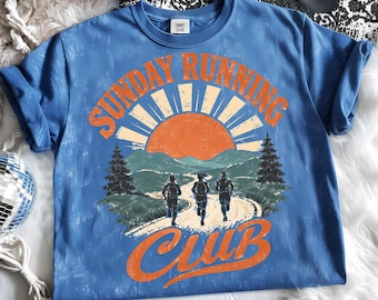 Sunday Running Club PNG, Sunrise Group Run, Weekend Runner Design