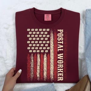 Postal Worker American Flag PNG, Mail Carrier Patriotic Graphic (Digital Download)