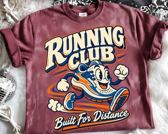 Running Club PNG, Built for Distance, Cartoon Running Shoe Design