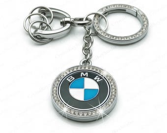 Personalisable BMW Crystal Rhinestone Keychain | Luxury Car Accessory | Free Personalisation Available