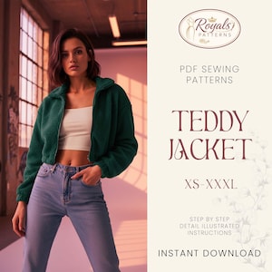 Teddy Jacket Sewing Pattern for Men, Jacket Pattern, Men Sewing Pattern, Button Up Jacket Men, Coat Pattern, Teddy Jacket, Men Jacket Coat