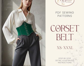 Corset Belt Pattern | XS-XXXL | Underbust Corset Sewing Pattern | Corset Pattern PDF | Easy corset pattern | Corset Underbust | Milkmaid Sew