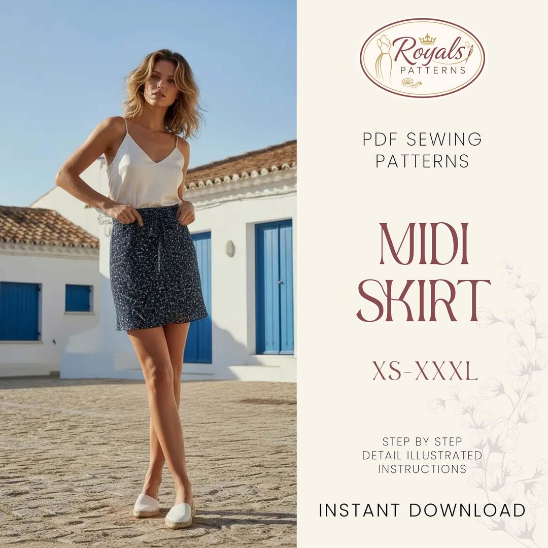 Mini Skirt Pattern | Skirt Pattern | Women Sewing Pattern | Ruffled ...