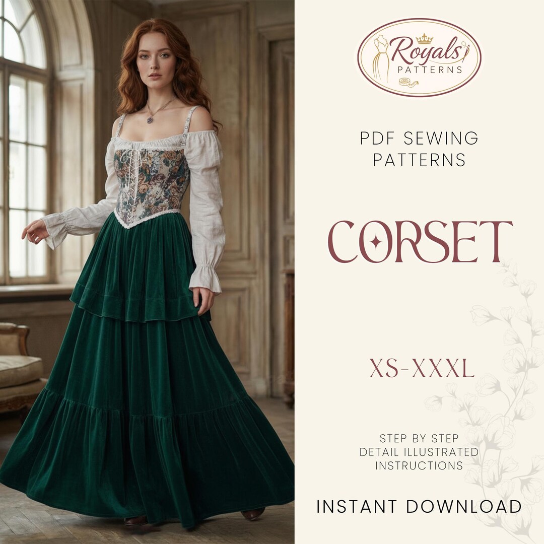 Corset Pattern | Cottagecore Corset Pattern | Top Sewing Pattern ...