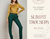 Slim Fit trouser Pattern, Pants Pattern, Women Pants Sewing Pattern, Sewing Pattern Women, Pants with Pockets, Cargo Trouser, Women Pattern