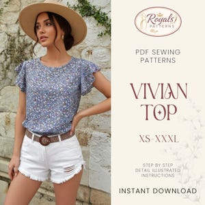 Naaipatroon blouse | Eenvoudig toppatroon | Naaipatroon dames | Blousepatroon | Naaipatroon voor beginners | T-shirtpatroon dames blousetop