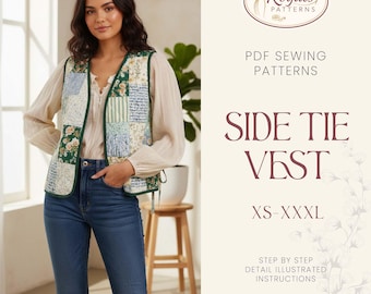 Vestpatroon, Vestpatroon, Naaipatronen, Damespatroon Vest, Vestpatroon Voorpand, Toppatroon Dames, Dames Vest Toppatroon